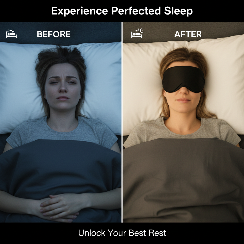 AuraCovers™ Weighted Memory Sleep Mask + Bonus Ear Plugs
